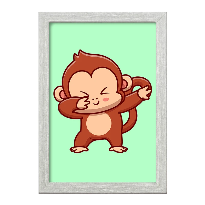 تابلو خندالو طرح  حیوانات بامزه میمون کد 25426
