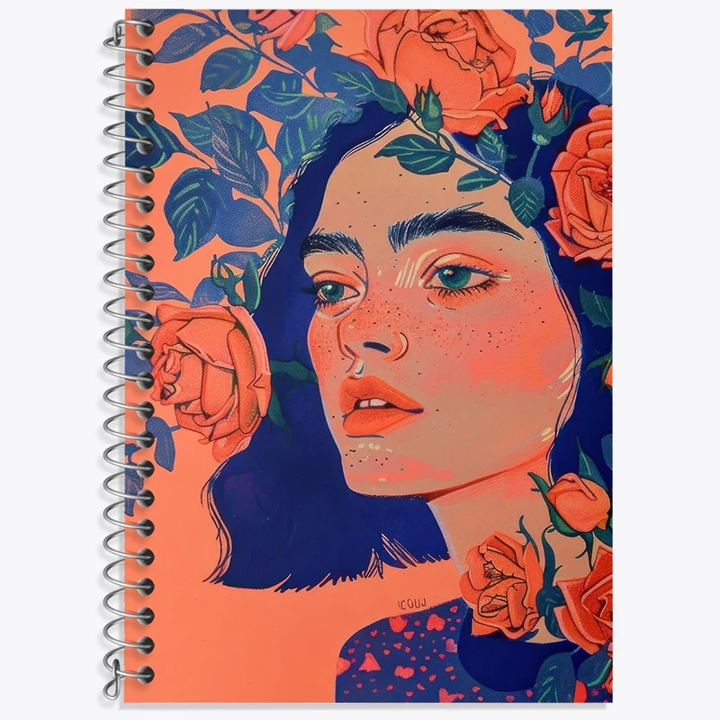 دفتر زبان 50 برگ خندالو مدل سه خط طرح دخترانه کد F3070