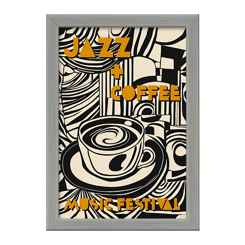 تابلو خندالو طرح فنجان قهوه و موزیک کد F10119