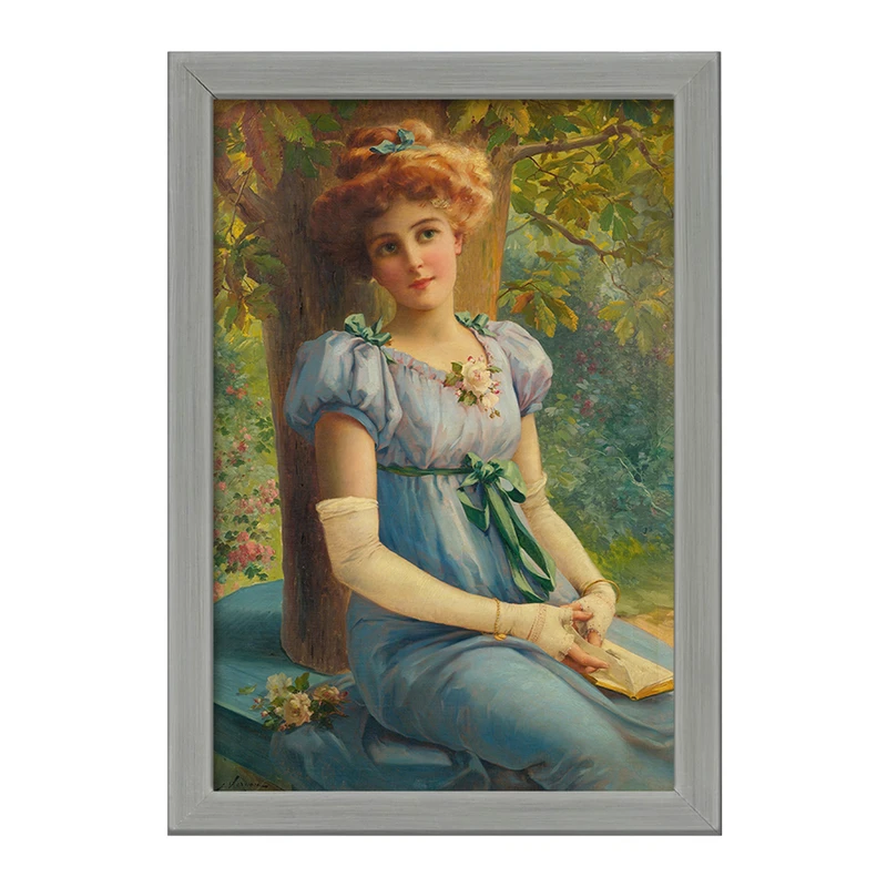 تابلو خندالو طرح نقاشی نگاهی شیرین اثر امیلی ورنون کد F12174