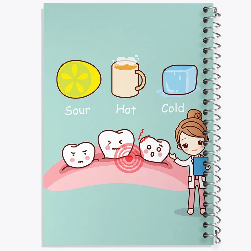 دفتر طراحی 50 برگ خندالو طرح دندان و دندان پزشکی کودکانه کد 36745