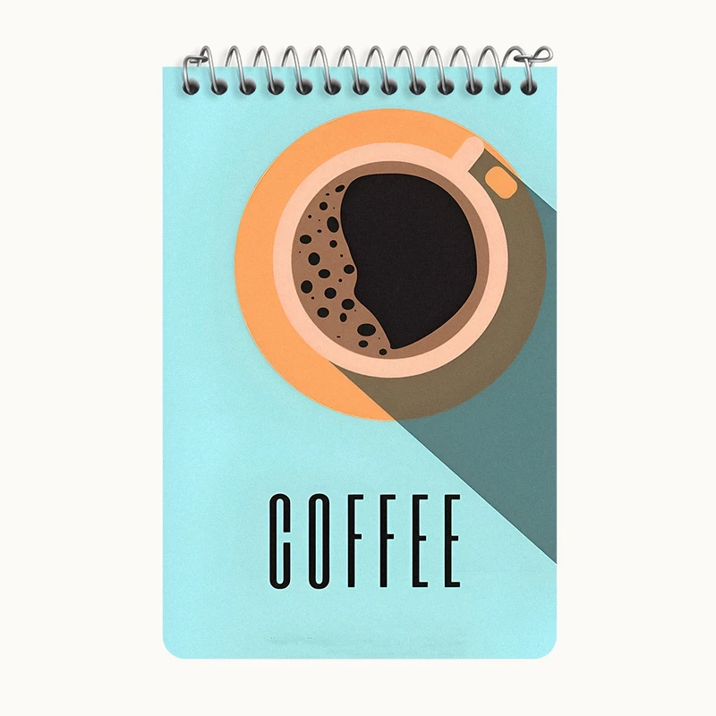 دفتر یادداشت 50 برگ خندالو طرح قهوه (COFFEE) کد F10407