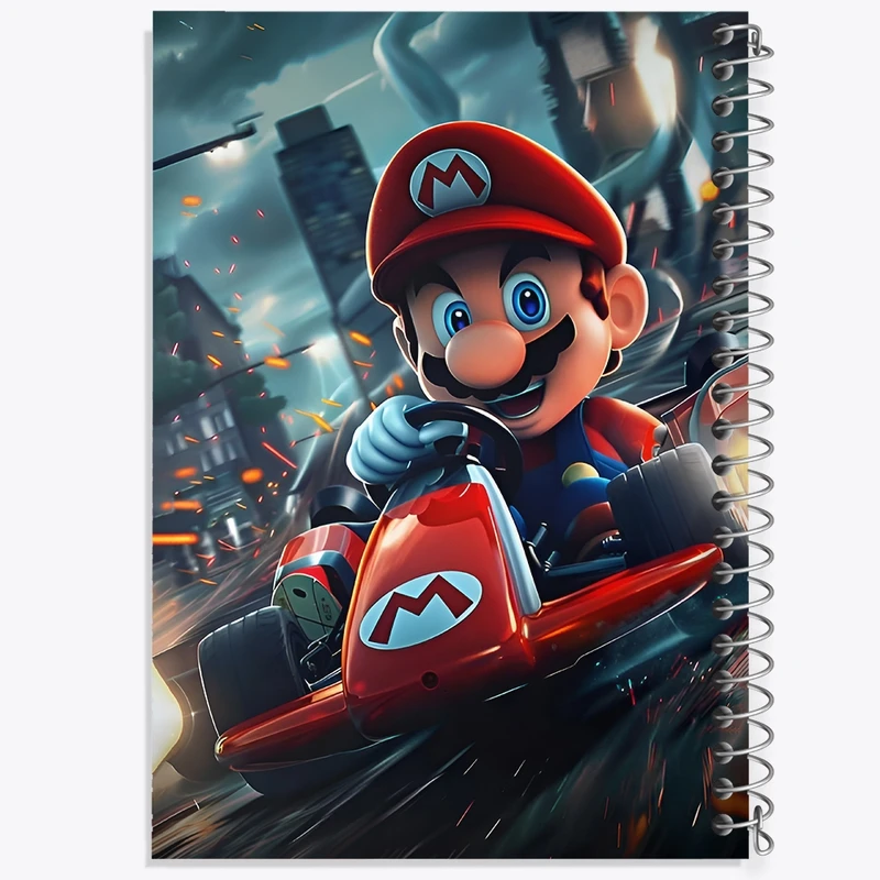 دفتر طراحی 50 برگ خندالو طرح سوپر ماریو (Super Mario) کد F12016