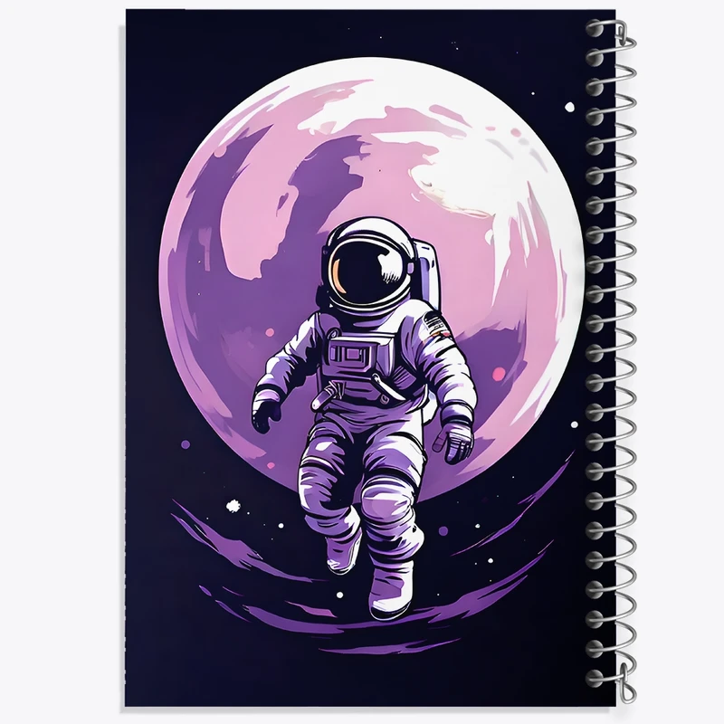 دفتر شطرنجی 50 برگ خندالو طرح فضانورد کد F8551