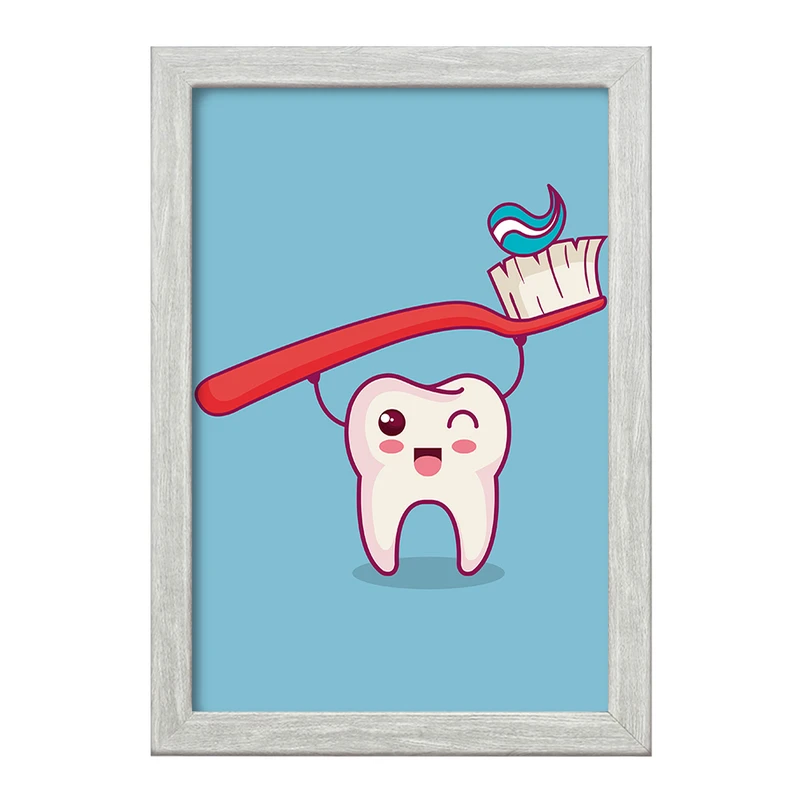 تابلو خندالو طرح دندان و دندان پزشکی کودکانه کد 36761