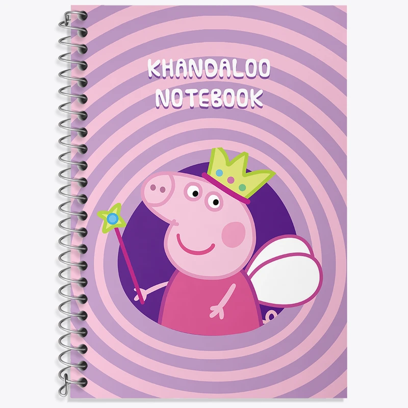 دفتر زبان دوخط 50 برگ خندالو طرح انیمیشن پپا پیگ (Peppa Pig) کد N9233