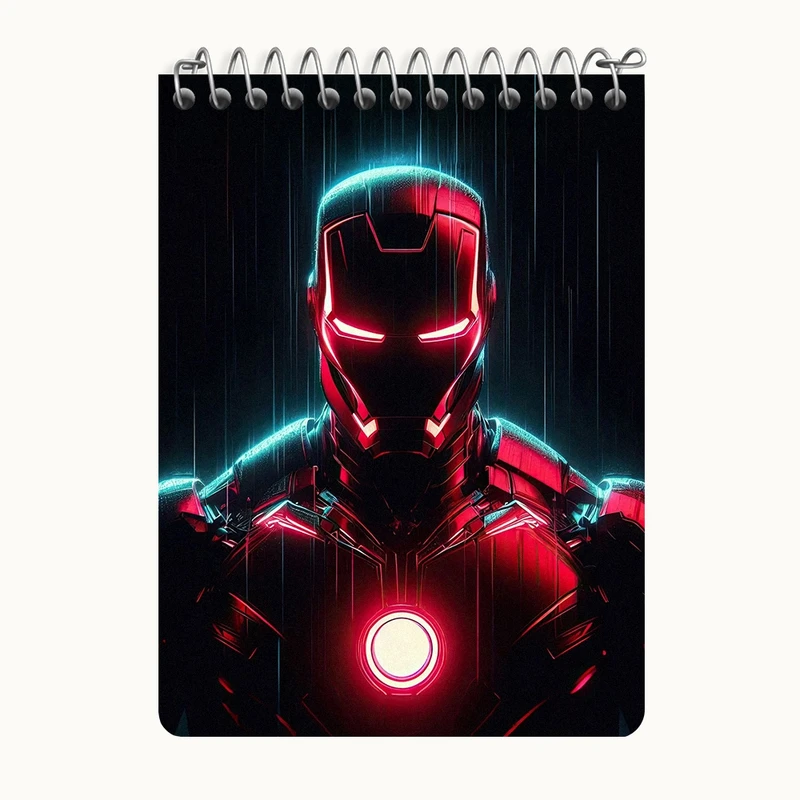 دفتر یادداشت 50 برگ خندالو طرح مرد آهنی (Iron Man Marvel) کد N7922