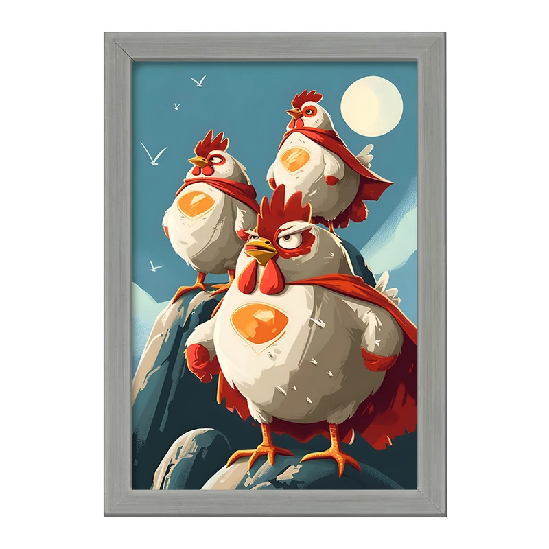 تابلو خندالو طرح خروس های جنگی کد F8431