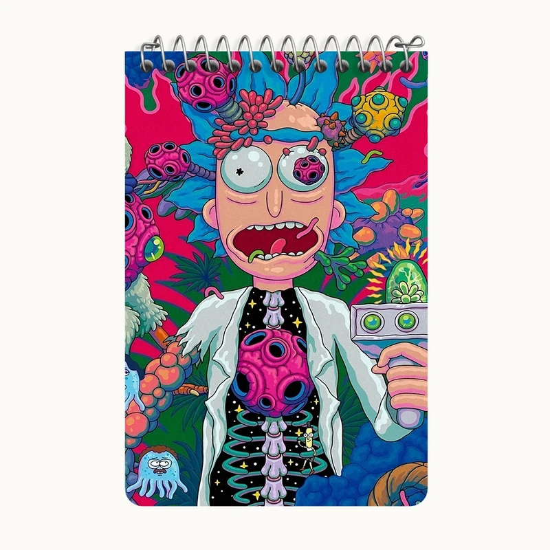 دفتر یادداشت 50 برگ خندالو طرح ریک و مورتی (Rick and Morty) کد F4018