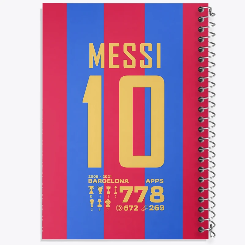 دفتر ژورنال نویسی 50 برگ خندالو مدل نقطه ای طرح لیونل مسی کد N8259