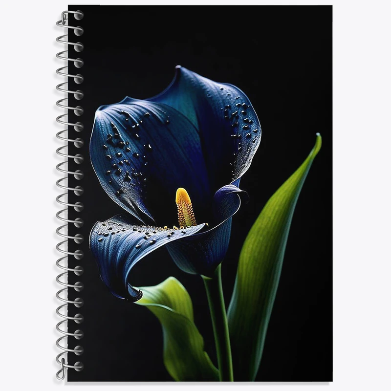 دفتر زبان دوخط 50 برگ خندالو طرح گل مینیمال کد F3139