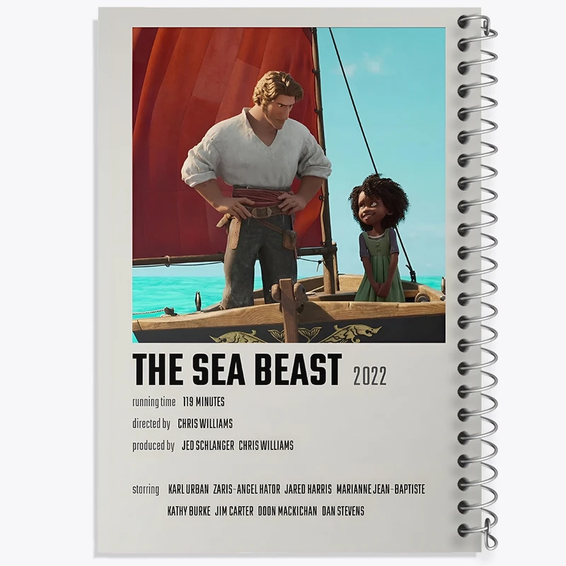 دفتر طراحی 50 برگ خندالو طرح هیولای دریا (The Sea Beast) کد F13271