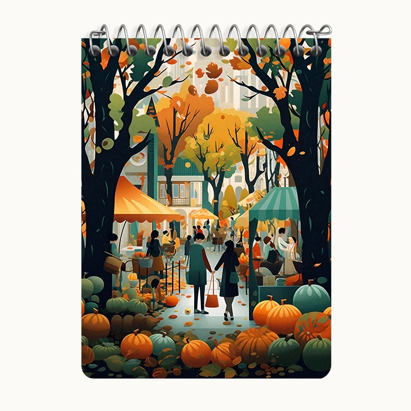 دفتر یادداشت 50 برگ خندالو طرح خیابان پاییزی کد N6307