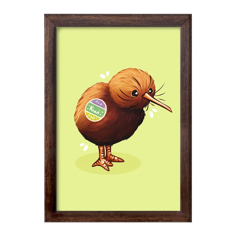 تابلو خندالو طرح کیوی حیوانات بامزه  کد 21062