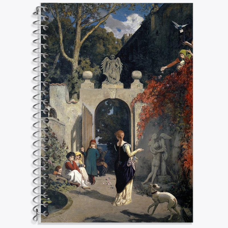 دفتر نت موسیقی 50 برگ خندالو طرح نقاشی باغ عشق اثر ارنست استوکلبرگ کد F12481