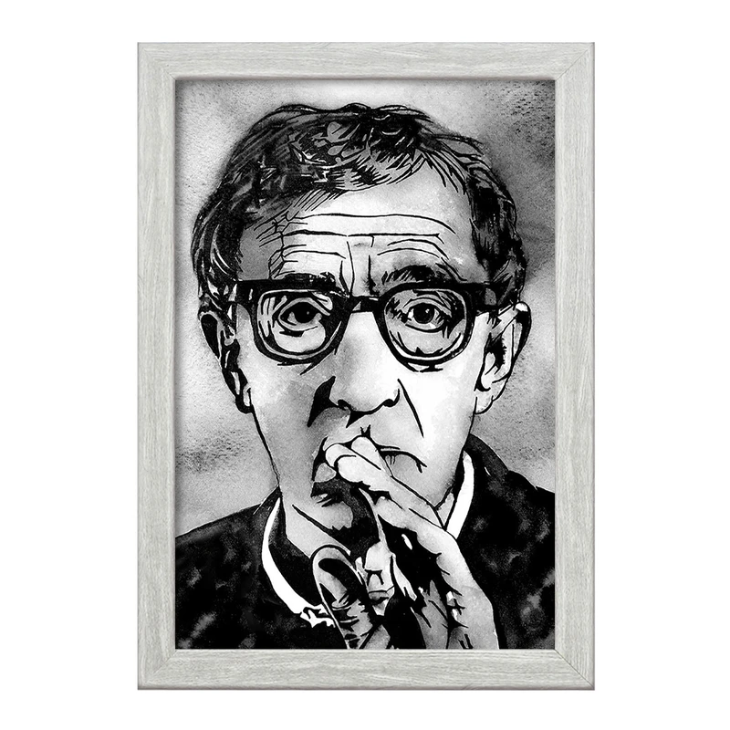 تابلو خندالو طرح وودی آلن (Woody Allen) کد F11449
