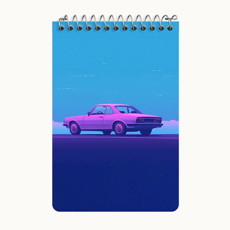 دفتر یادداشت 50 برگ خندالو طرح ماشین کلاسیک کد F3074