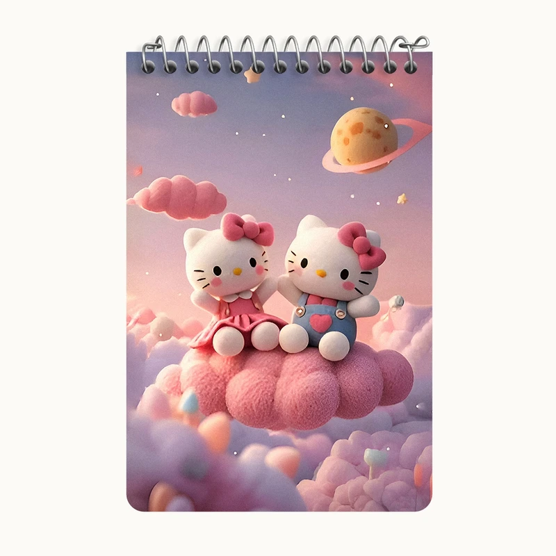 دفتر یادداشت 50 برگ خندالو طرح هلو کیتی کد F9186