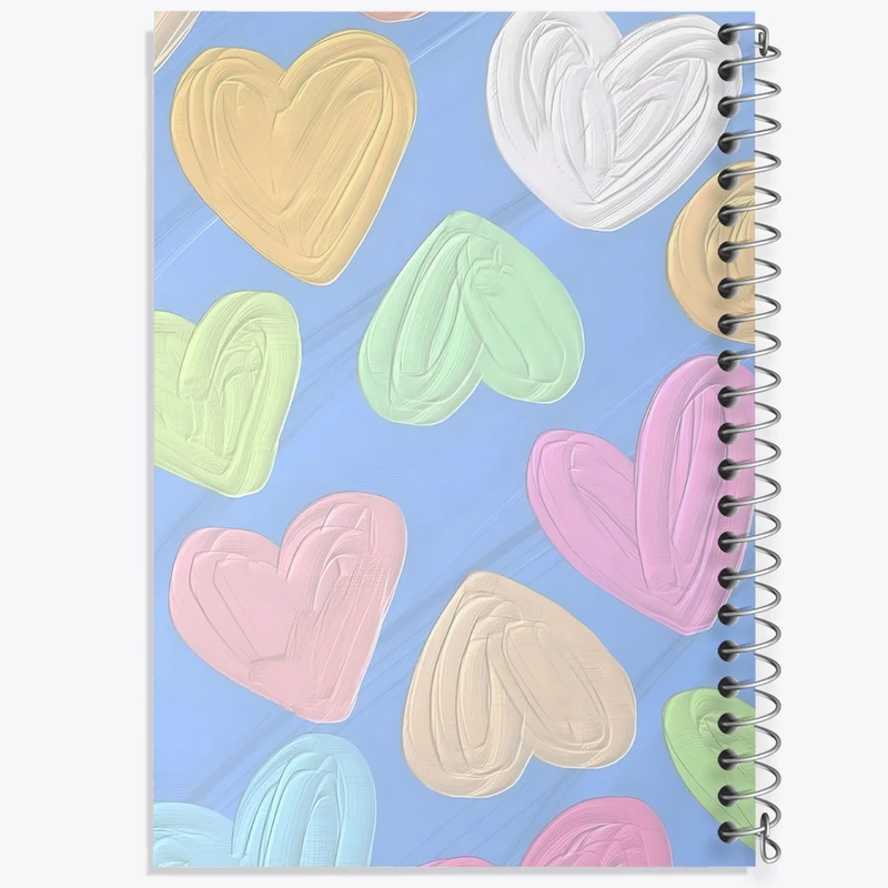 دفتر طراحی 50 برگ خندالو طرح پترن قلبی کد N3175