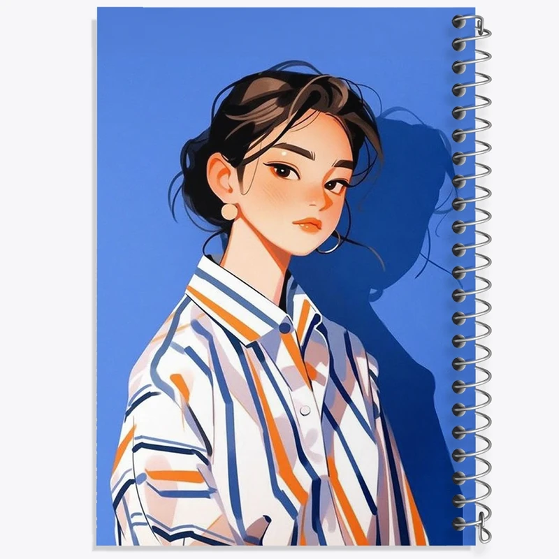 دفتر ژورنال نویسی 50 برگ خندالو مدل نقطه ای طرح دخترانه کد F3155