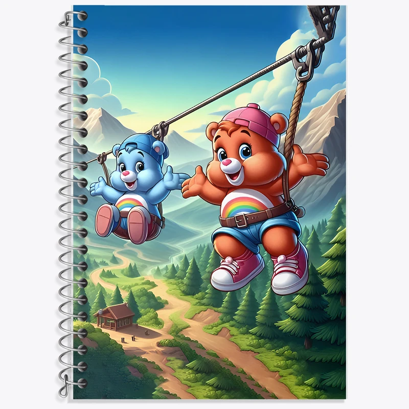 دفتر زبان 50 برگ خندالو مدل دو خط طرح خرس های مهربون کد F11662