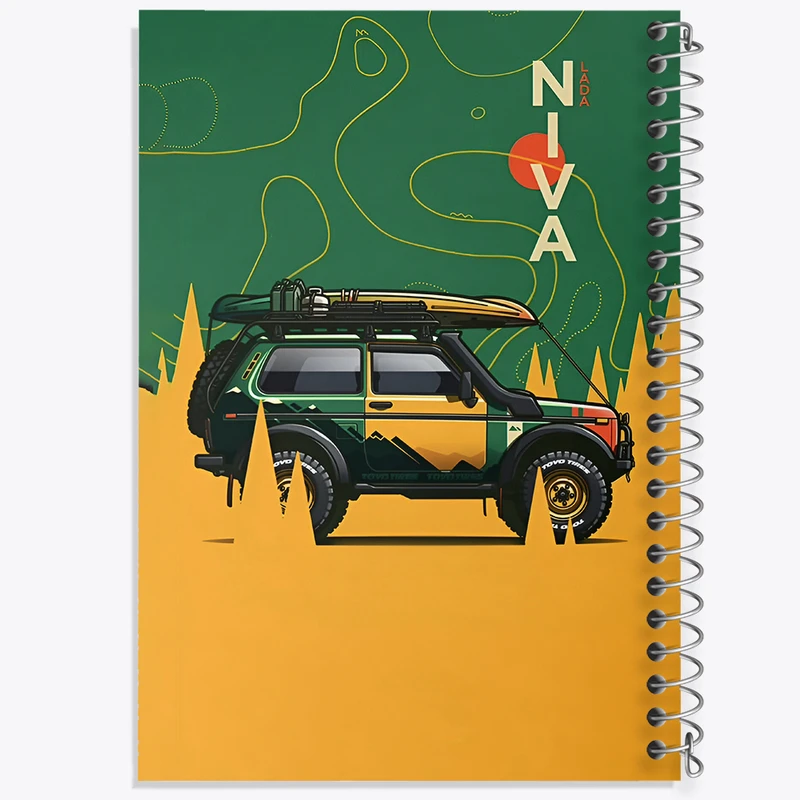 دفتر مشق 100 برگ خندالو طرح ماشین آفرود (Off Road) کد F14171