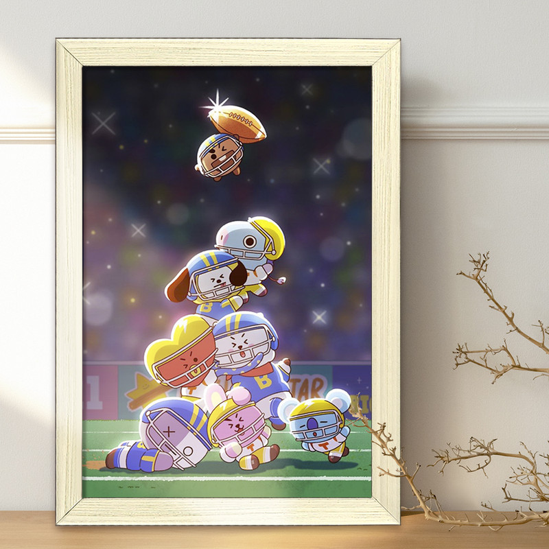 تابلو خندالو طرح BT21 کد 18761 تابلو خندالو طرح BT21 کد 18761