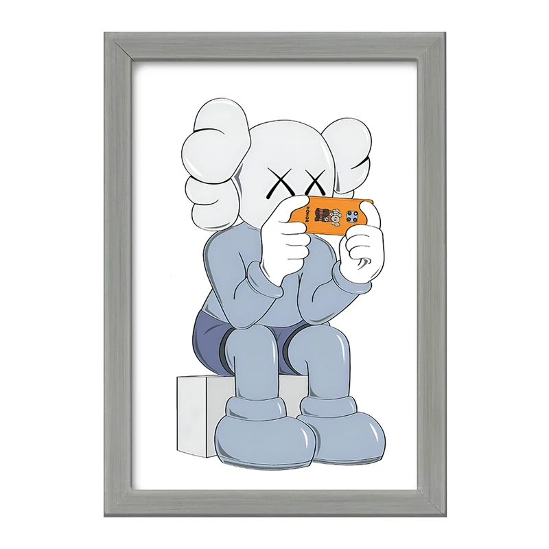 تابلو خندالو طرح عروسک کاز (kaws) کد F4001