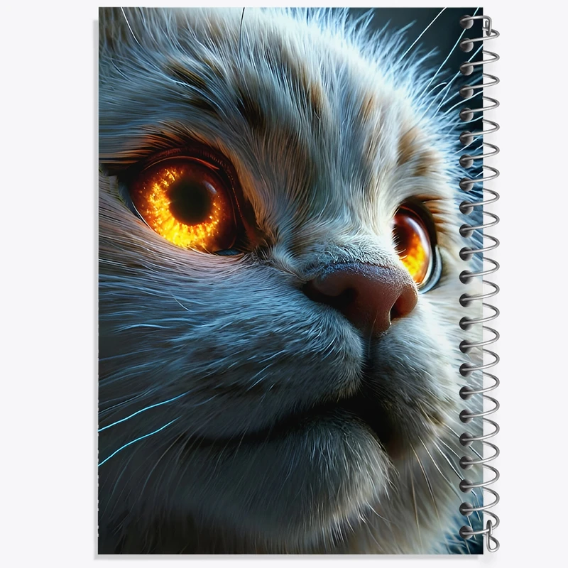 دفتر ژورنال نویسی 50 برگ خندالو مدل نقطه ای طرح گربه کد F8980