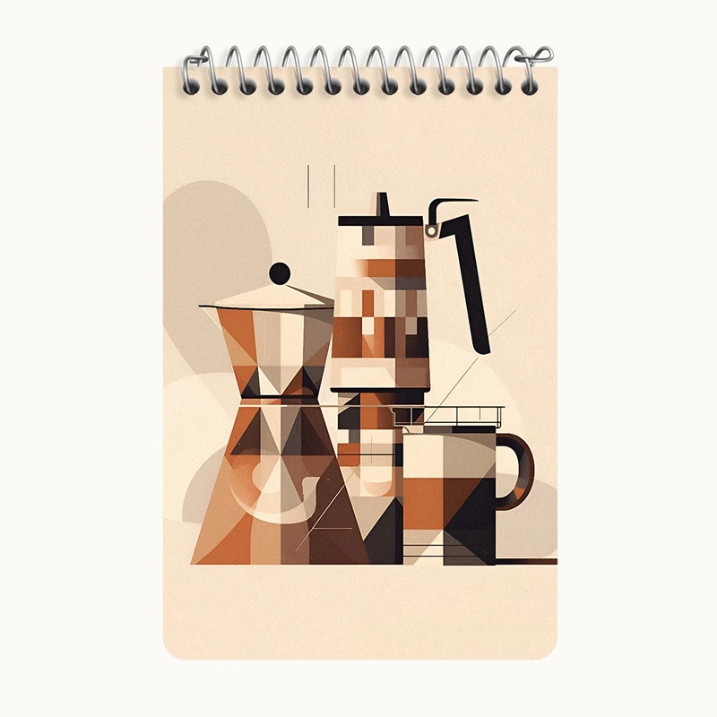 دفتر یادداشت 50 برگ خندالو طرح موکاپات قهوه کد F10421