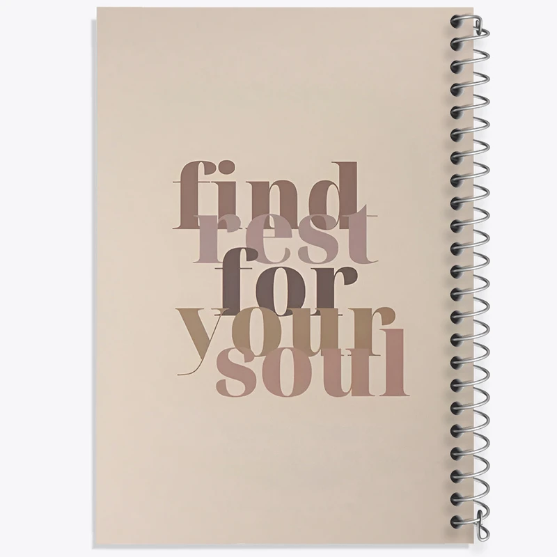 دفتر نقاشی 50 برگ خندالو طرح Find Rest For Your Soul کد F3918