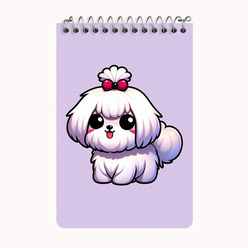 دفتر یادداشت 50 برگ خندالو طرح سگ کیوت کد F7750