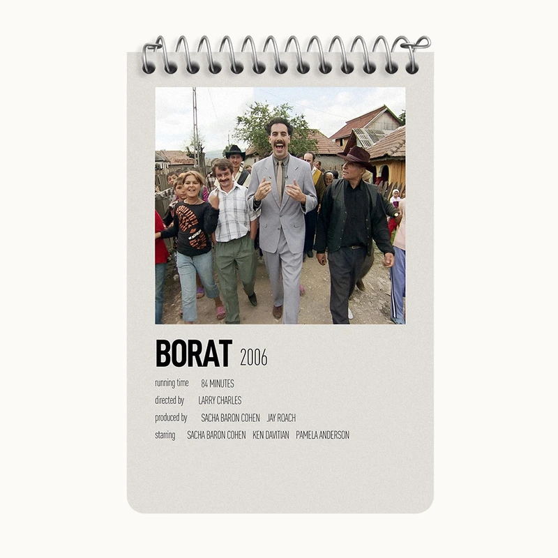دفتر یادداشت 50 برگ خندالو طرح بورات (Borat) کد F13394