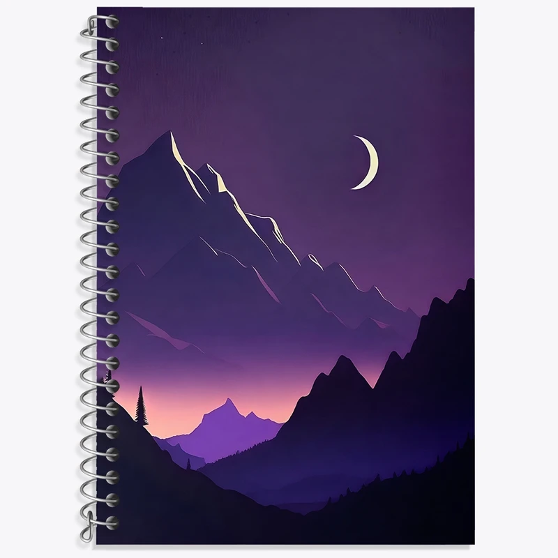 دفتر لغت 50 برگ خندالو طرح منظره ی شب کد F3739