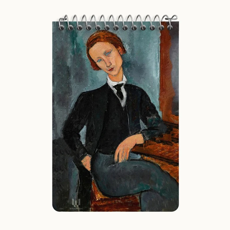 دفتر یادداشت 50 برگ خندالو طرح پرتره بارانوفسکی اثر آمادئو مودیلیانی کد F12464