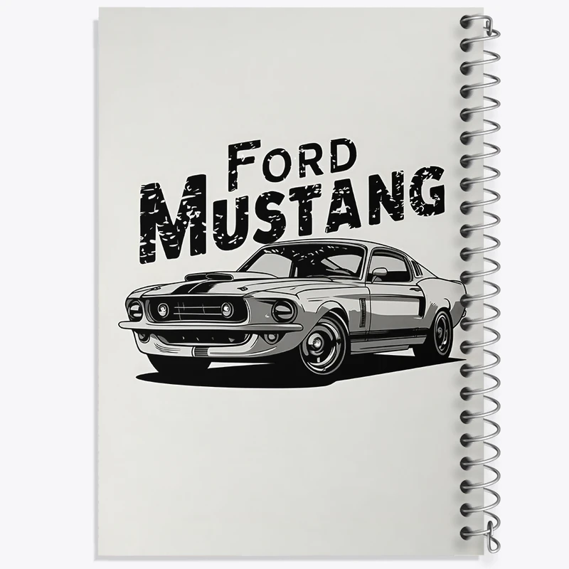 دفتر ژورنال نویسی 50 برگ خندالو مدل نقطه ای طرح ماشین فورد کد F10368