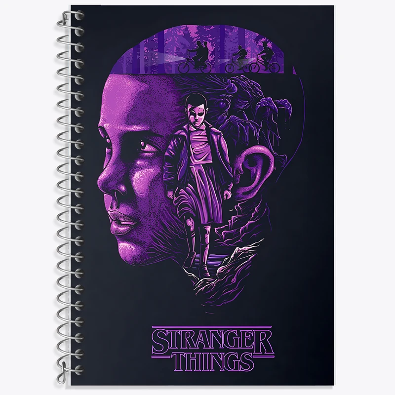دفتر زبان دوخط 50 برگ خندالو طرح استرنجر تینگز (Stranger Things) کد F10164