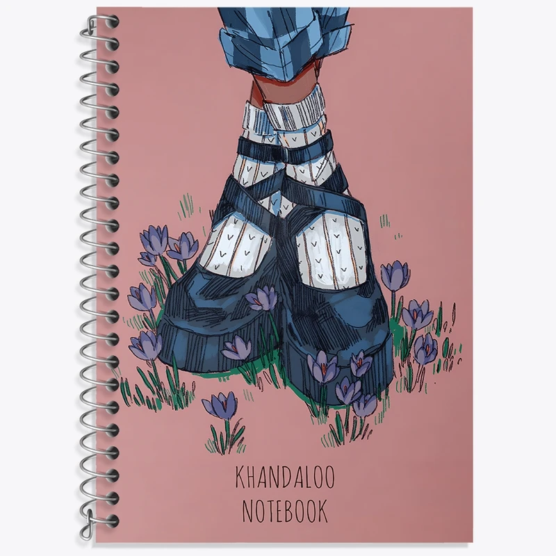 دفتر زبان 50 برگ خندالو مدل سه خط طرح فانتزی کد N8907