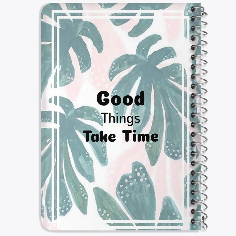 دفتر یادداشت 50 برگ خندالو طرح Good Things Take Time کد F11402