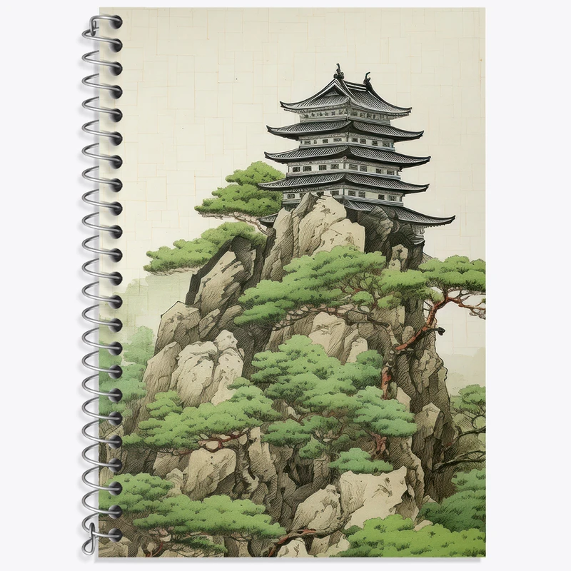 دفتر زبان 50 برگ خندالو طرح خانه ی ژاپنی کد F3574