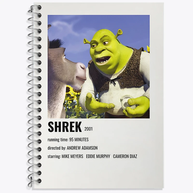 دفتر زبان 50 برگ خندالو مدل دو خط طرح شرک (Shrek) کد F13230