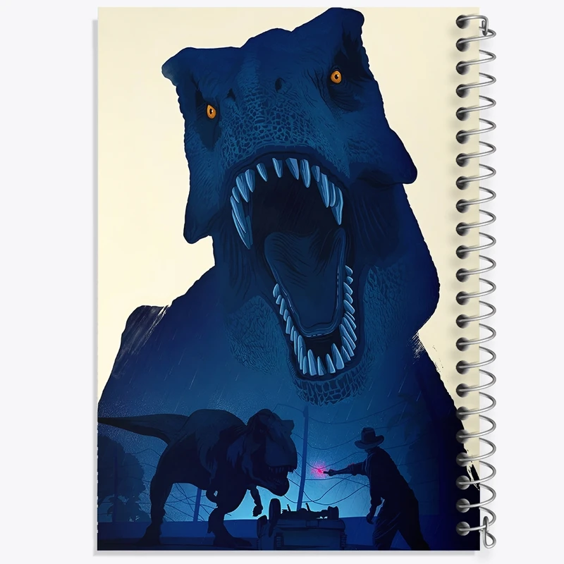 دفتر شطرنجی 50 برگ خندالو طرح دایناسور (Dino) کد F13777