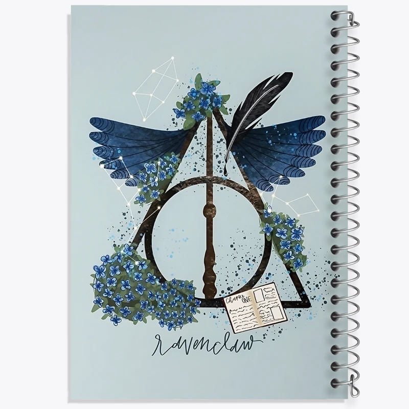 دفتر ژورنال نویسی 50 برگ خندالو مدل نقطه ای طرح ریونکلاو هری پاتر (Harry Potter) کد F8623