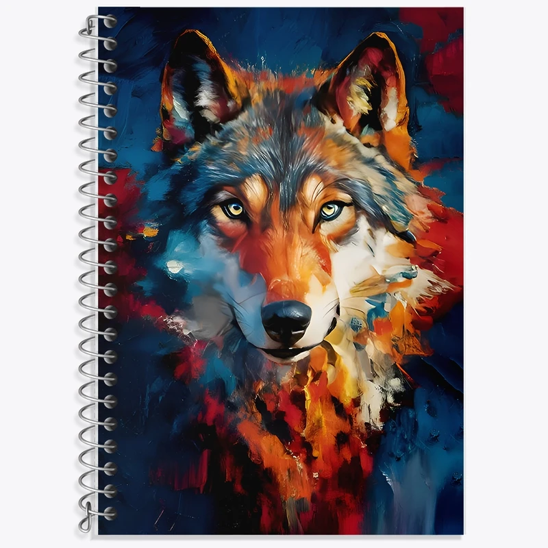 دفتر زبان 50 برگ خندالو مدل سه خط طرح گرگ کد F12731