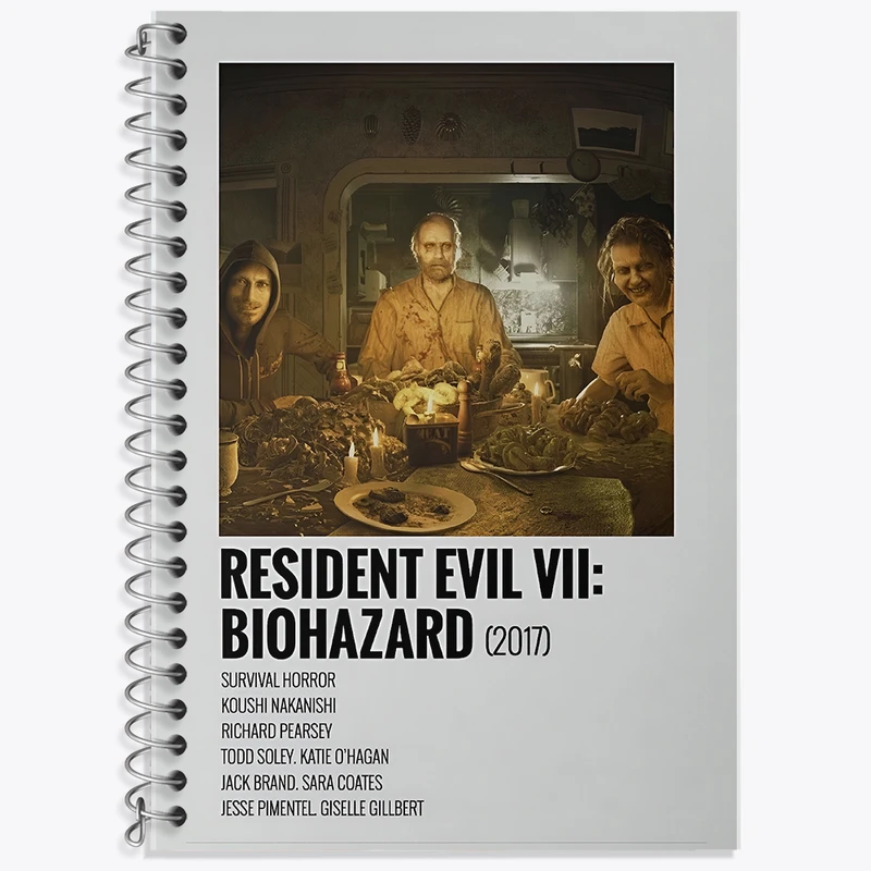 دفتر زبان دوخط 50 برگ خندالو طرح رزیدنت ایول (Resident Evil) کد F13454