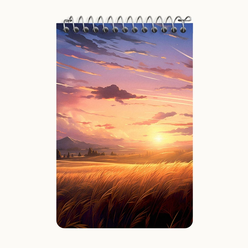 دفتر یادداشت 50 برگ خندالو طرح منظره غروب کد F5276