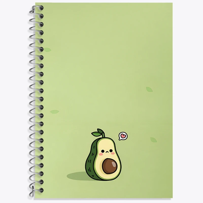 دفتر زبان 50 برگ خندالو مدل سه خط طرح آووکادو کد F3654