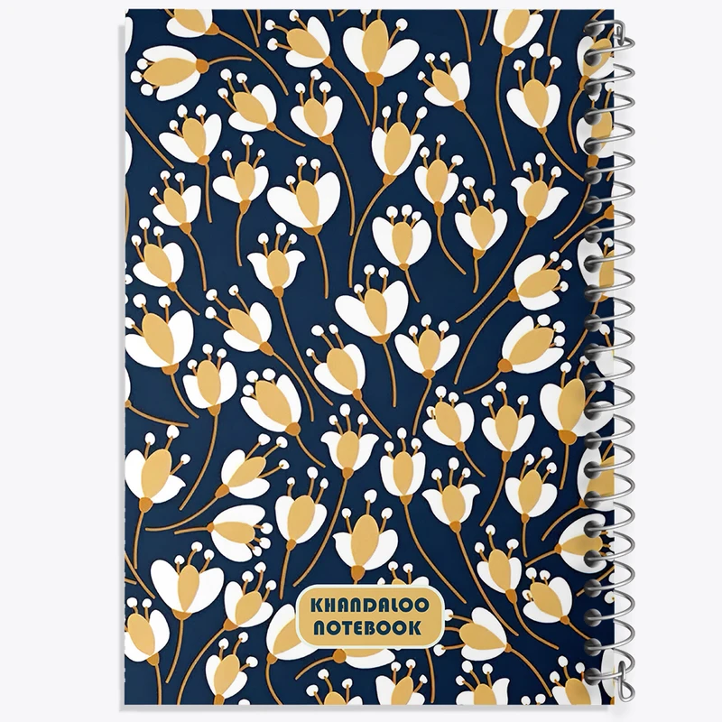 دفتر مشق 50 برگ خندالو طرح پترن گل گلی کد N6083