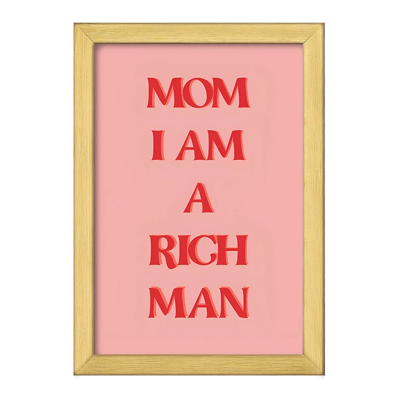 تابلو خندالو طرح Mom I Am A Rich Man کد F4081