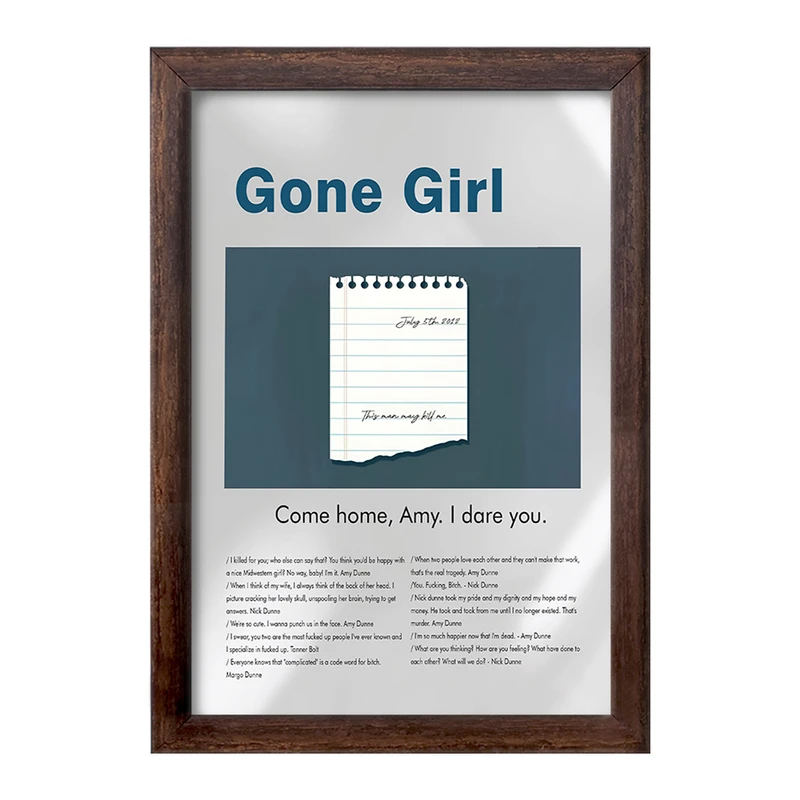 تابلو خندالو طرح دختر گمشده (Gone Girl) کد F13828